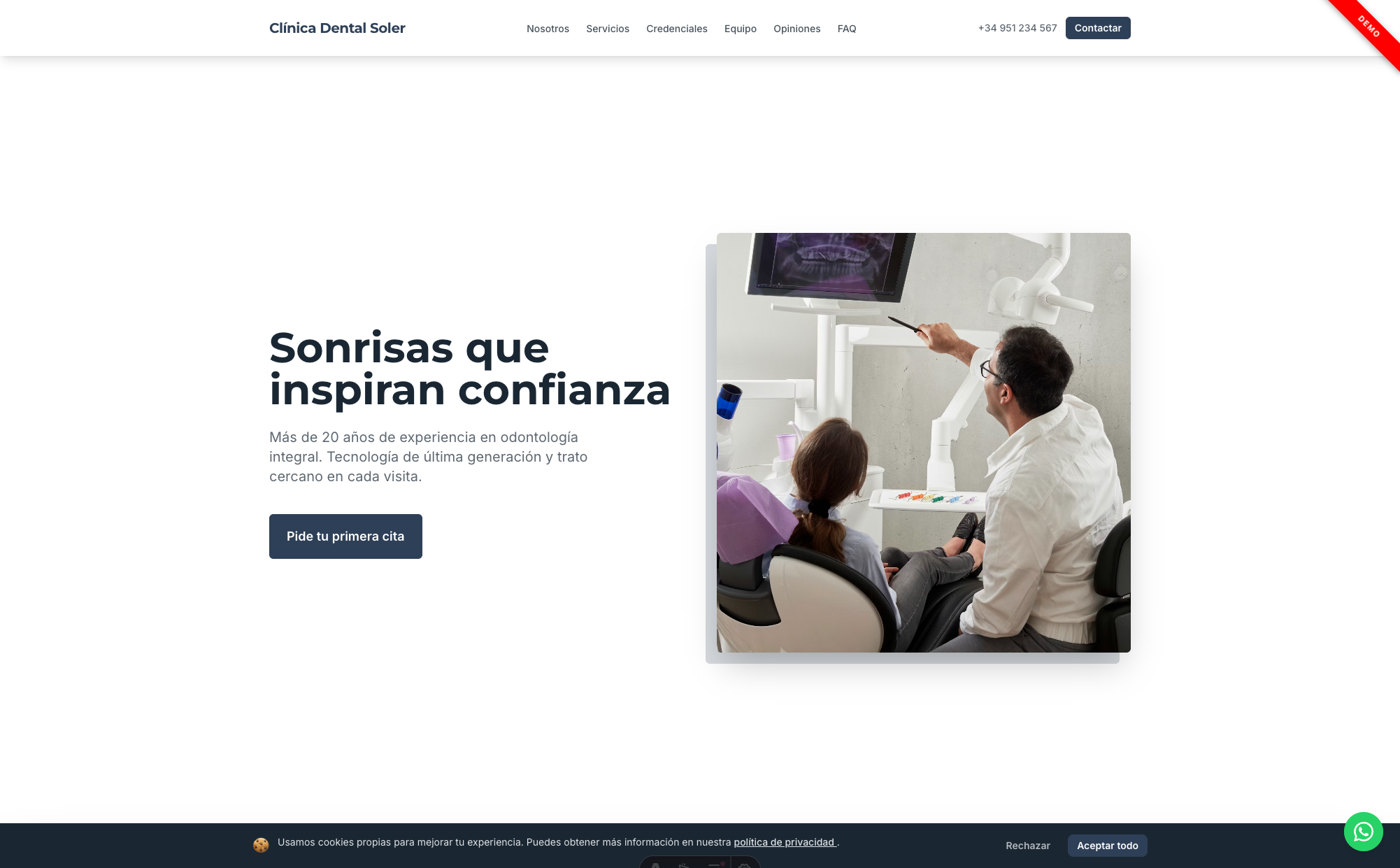 Captura de pantalla de Clínica Dental Soler